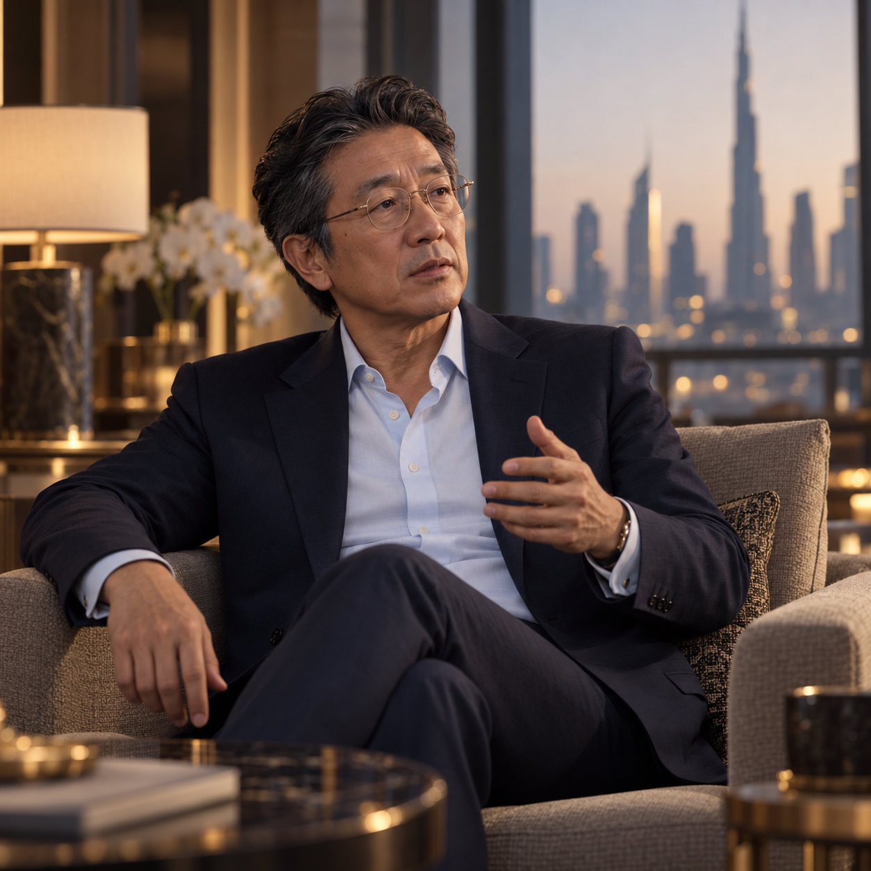 Kaito Morita seated in conversation